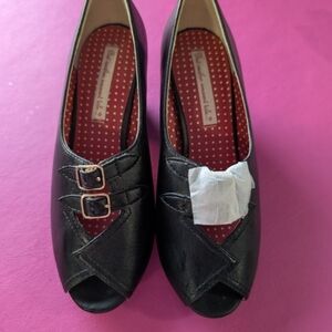 Bait Footwear Black Peep Toe Women's Shoes